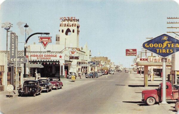 Lordesburg New Mexico Railroad Avenue Texaco & Goodyear Tires PC U1945