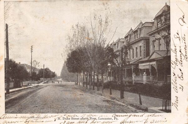Lancaster Pennsylvania View of N. Duke Street Undivided Back Vintage PC U1845