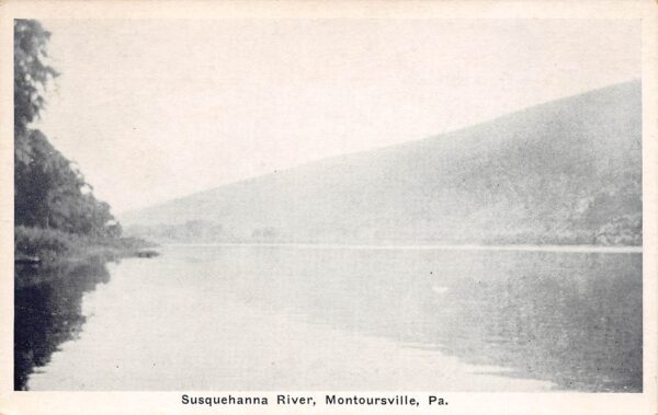 Montoursville Pennsylvania Susquehanna River White Borders Vintage PC U1849