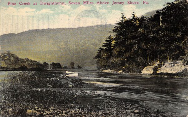 Jersey Shore Pennsylvania Pine Creek at Dwighthurst Color Lithograph PC U1850