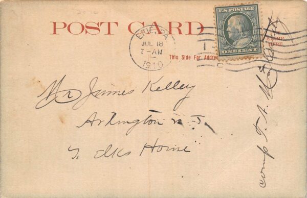 Erie Pennsylvania Elk's Temple, Exterior Undivided Back Vintage Postcard U1854 - Image 2