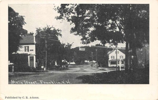 Franklin New Hampshire Main Street Undivided Back Vintage Postcard U1959