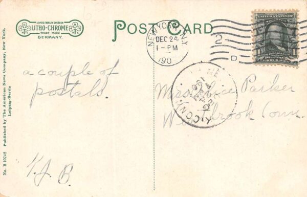 Rutherford New Jersey Park Avenue and Station Square 10 Cent Store PC U1974 - Image 2