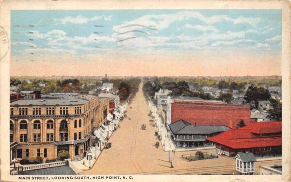 High Point North Carolina Main Street, Looking South Bird's Eye View PC U2009