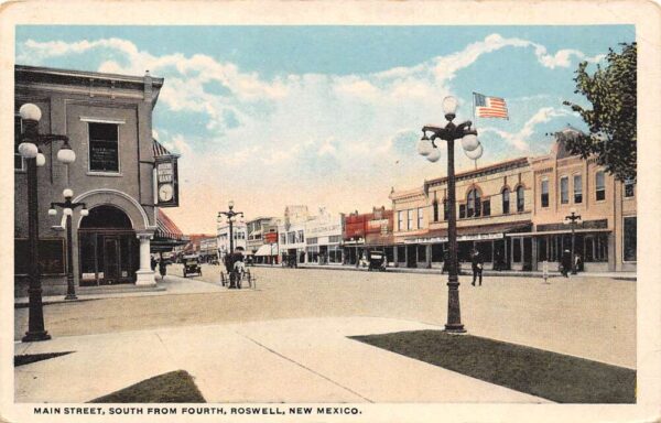 Roswell New Mexico Main Street, South from 4th Citizen's National Bank PC U2023