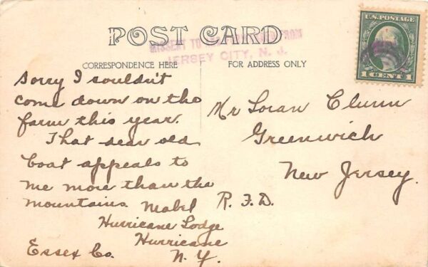 Hurricane New York Hurricane Lodge Lake View Real Photo Postcard AA64614 - Image 2