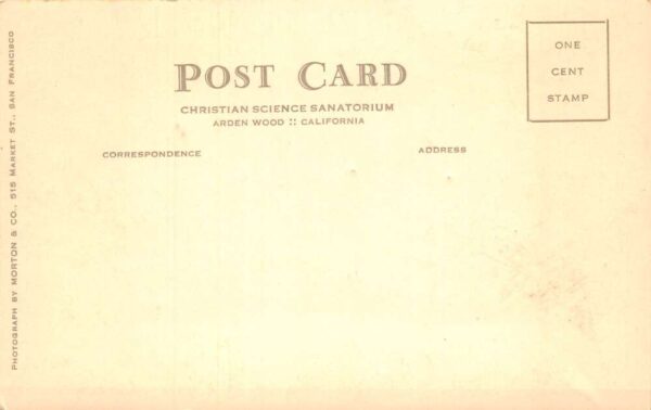 San Francisco California Arden Wood CS Sanatorium Garden Real Photo PC AA64617 - Image 2