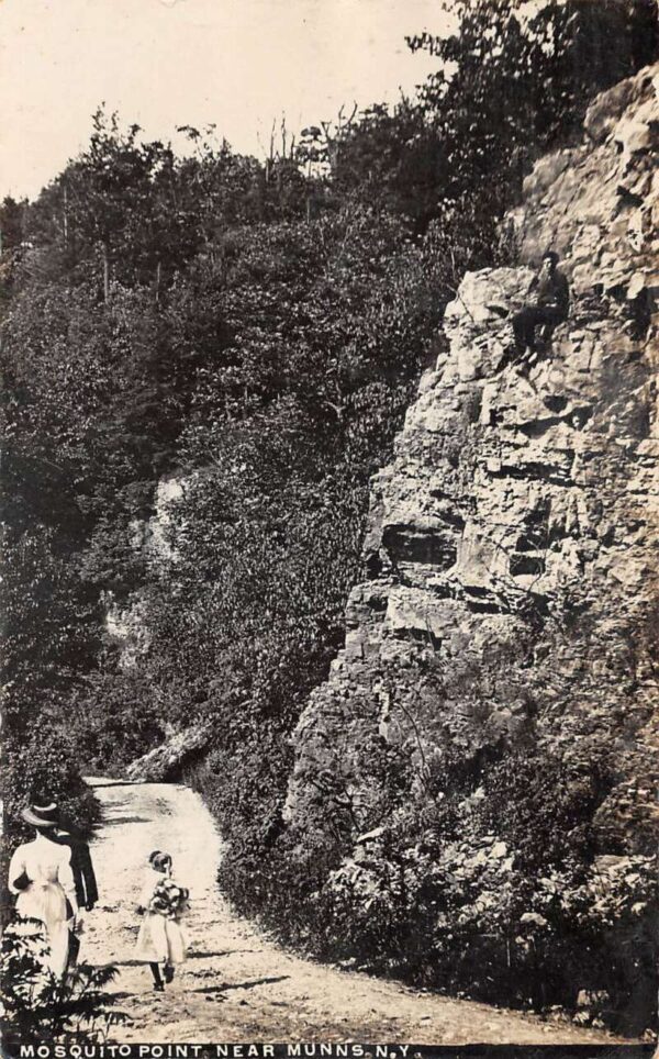 Munns New York Mosquito Point Real Photo Vintage Postcard AA64619