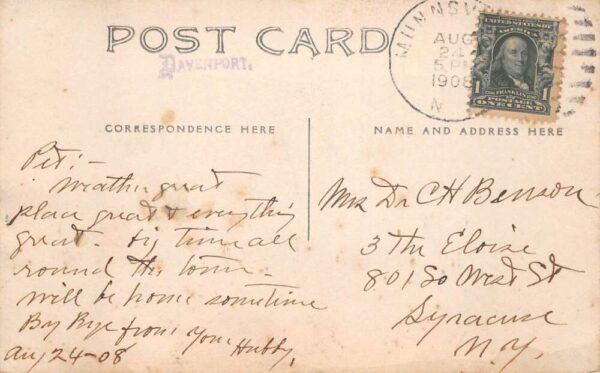 Munns New York Mosquito Point Real Photo Vintage Postcard AA64619 - Image 2
