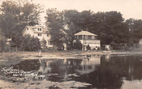 White Lake Michigan John Capens Clarence Resort Real Photo Postcard AA64635
