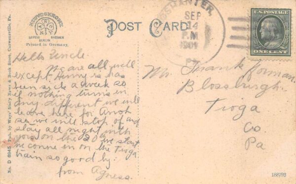 Curwensville Pennsylvania Drive by Pee Wee's Nest Vintage Postcard AA64671 - Image 2