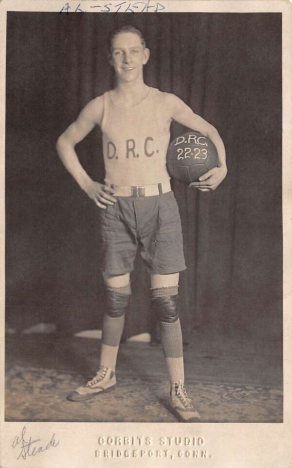 Bridgeport Connecticut DRC Basketball Player Sports Real Photo Postcard AA64702