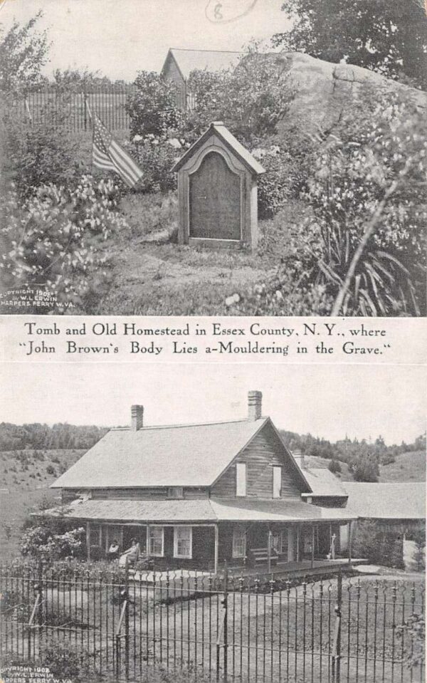 Lake Placid New York Tomb and Old Homestead of Abolitionist John Brown PC U2226
