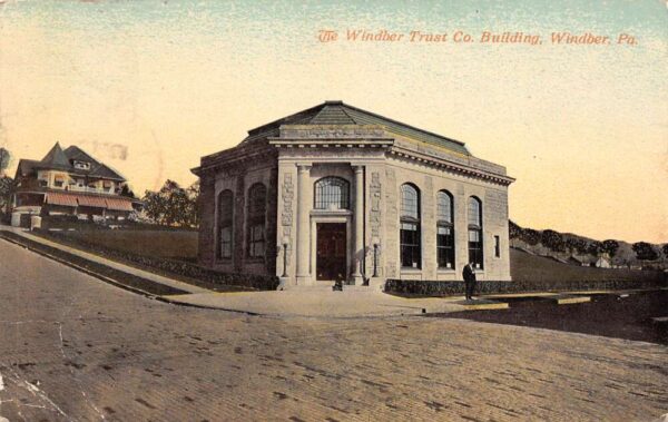 Windber Pennsylvania Windber Trust Company Building Color Lithograph PC U2382