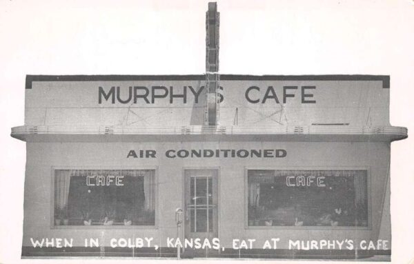 Colby Kansas Murphy's Cafe B/W Photograph of Restaurant Entrance PC U2389