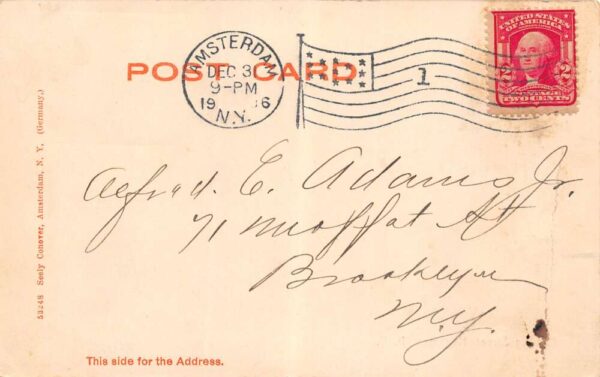 Hagaman New York Pawling Street Church and Residences Vintage Postcard U2395 - Image 2