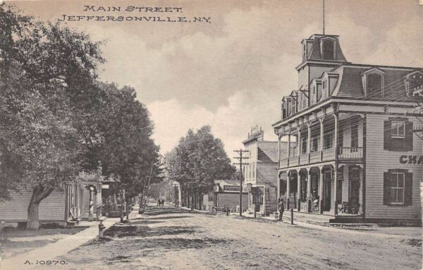 Jeffersonville New York Main Street Dry and Fancy Goods Store Vintage PC U2402