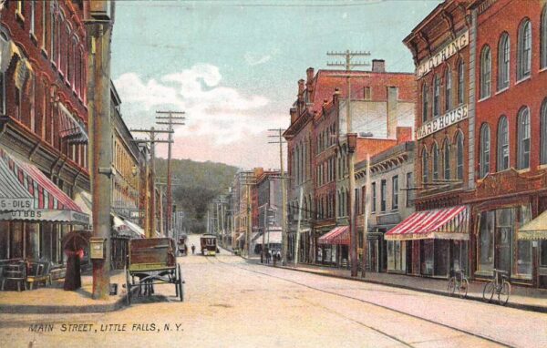 Little Falls New York Main Street Drug Store and Clothing Warehouse PC U2406