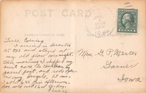 Churdan Iowa Methodist Church and Parsonage Real Photo Vintage Postcard U2424 - Image 2
