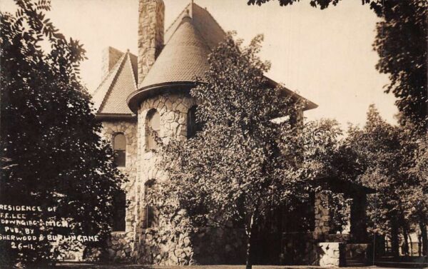 Dowagiac Michgan Residence of FE Lee Real Photo Vintage Postcard AA64819