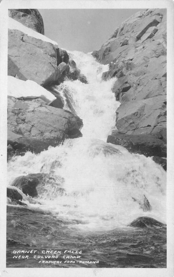 Culver Camp California Garnet Creek Falls Frasher Real Photo Postcard AA64847