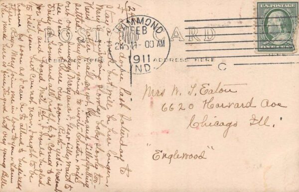 Hammond Indiana Methodist Church Real Photo Vintage Postcard U2582 - Image 2