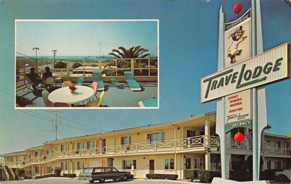 Oceanside California Oceanside TraveLodge Exterior, Photochrome Postcard U2617