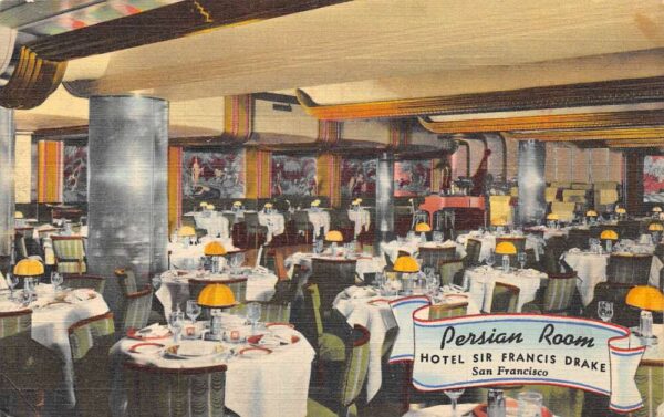 San Francisco California Persian Room At Hotel Sir Francis Drake PC U2631