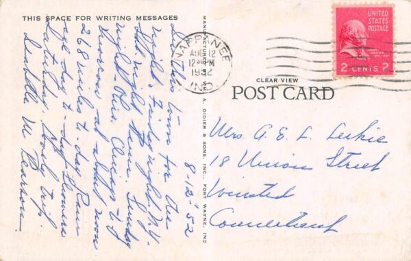 Nappanee Indiana East Market Street Coppes Hotel Vintage Postcard U2673 - Image 2