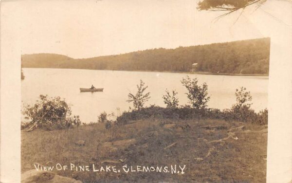 Clemons New York Pine Lake Scenic View Real Photo Postcard AA64857
