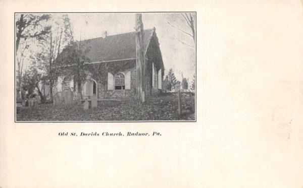 Radnor Pennsylvania Old St Davids Church Vintage Postcard AA64865
