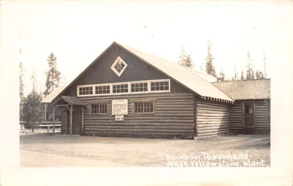 West Yellowstone Montana Rainbow Tabernacle Real Photo Vintage Postcard AA64878