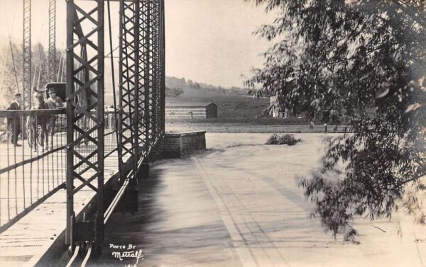 Knoxville Pennsylvania Bridge and River After Flood Real Photo Postcard AA64885
