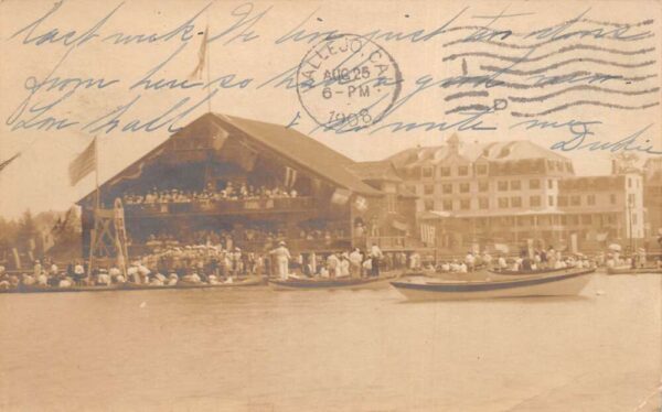 Kennebunkport Maine Water Front Pavilion Real Photo Vintage Postcard AA64899