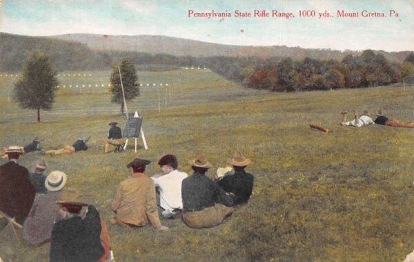 Mount Gretna Pennsylvania State Rifle Range Scenic View Vintage Postcard AA64911