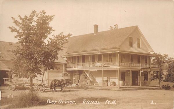 Errol New Hampshire Post Office Real Photo Vintage Postcard AA64978