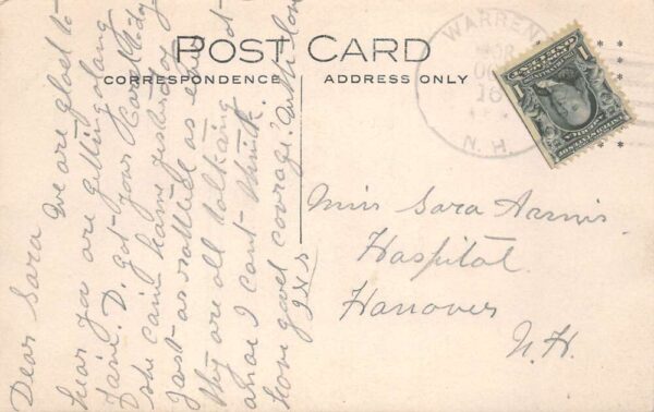 Warren New Hampshire South Main Street Winter Scene Real Photo Postcard AA64994 - Image 2