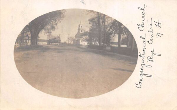 Rye Centre New Hampshire Congregational Church Real Photo Postcard AA65016