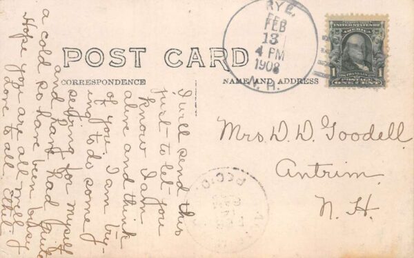 Rye Centre New Hampshire Congregational Church Real Photo Postcard AA65016 - Image 2