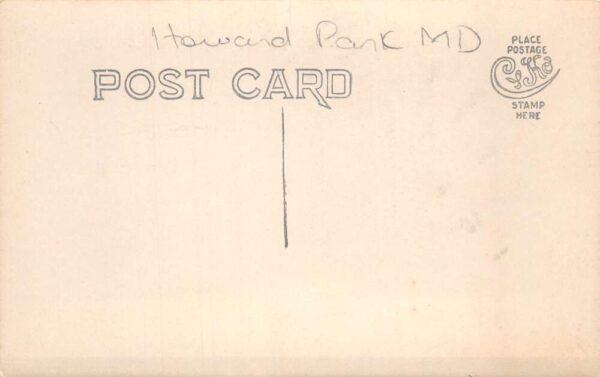 Baltimore Maryland Howard Park Residence Real Photo Vintage Postcard AA65031 - Image 2