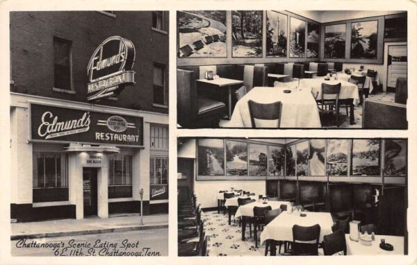 Chatanooga Tennessee Edmunds Restaurant Real Photo Vintage Postcard AA65068