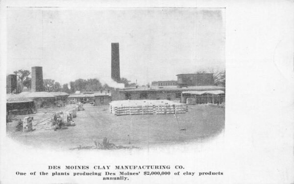 Des Moines Iowa Des Moines Clay Mfc Co Plant Vintage Postcard AA65074