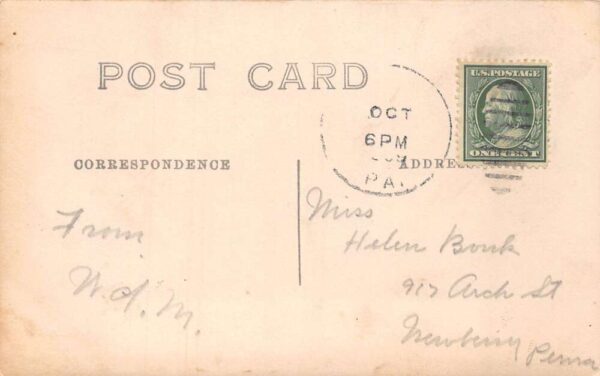 Tioga Pennsylvania Residential Area Sidewalk Real Photo Postcard AA65089 - Image 2