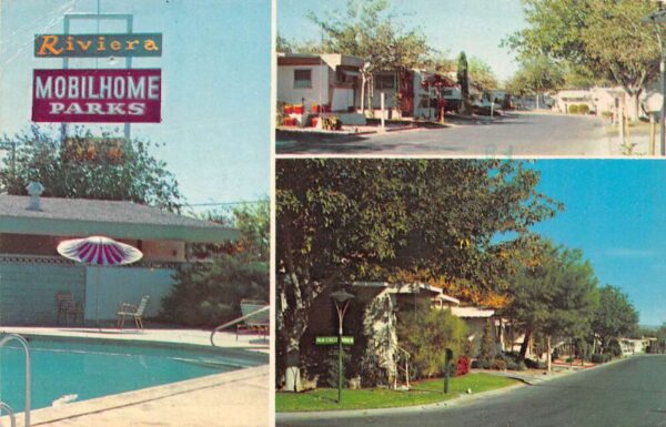Las Vegas Nevada Riviera Vegas Mobilhome Park Trailers & Pool PC U2721