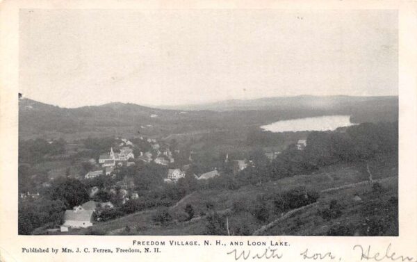 Freedom New Hampshire Bird's Eye View, Freedom Village & Loon Lake PC U2746