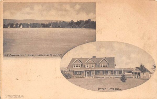 Highland Mills New York Views Of Cromwell Lake & Tioga Lodge PC U2755