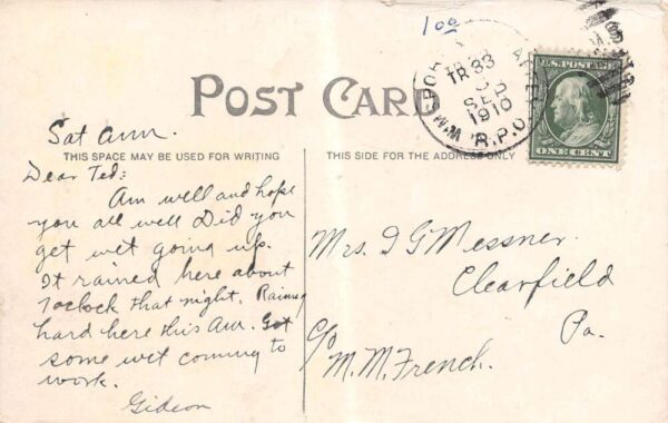 Newberry Pennsylvania Memorial Baptist Church Color Lithograph Postcard U2761 - Image 2