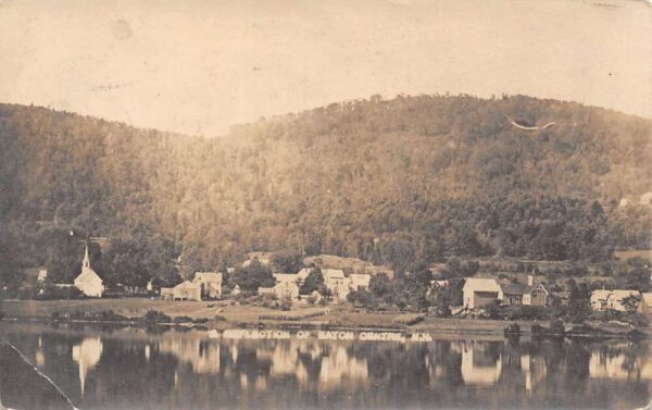 Eaton Centre New Hampshire Bird's Eye View, Along The Water Real Photo PC U2769