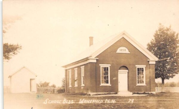 Warefield New Hampshire School Building Real Photo Vintage Postcard U2774
