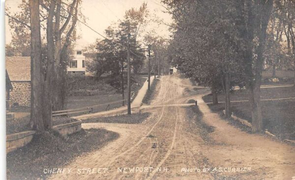 Newport New Hampshire Cheney Street Real Photo Vintage Postcard U2775